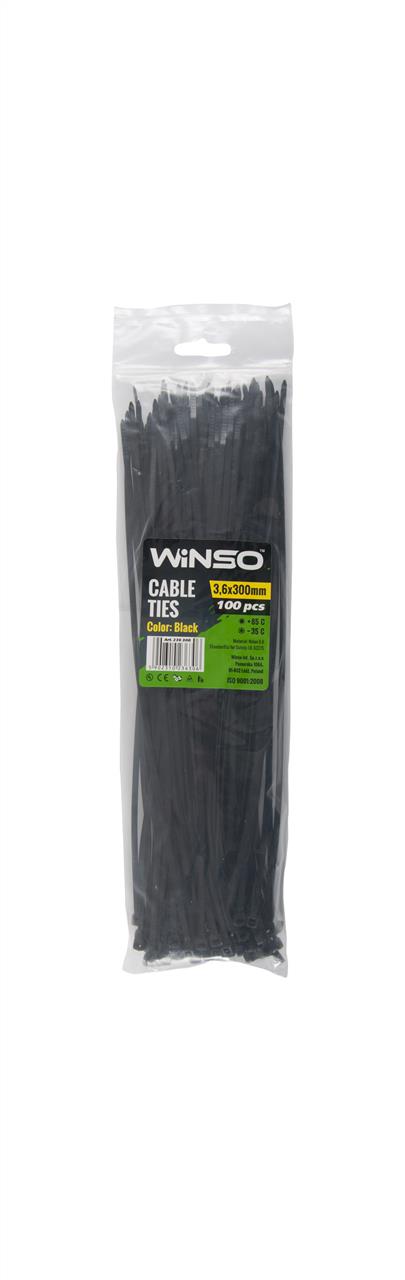 236300 Winso Хомут пластиковый WINSO 3,6x300мм, черный (100шт/уп.)