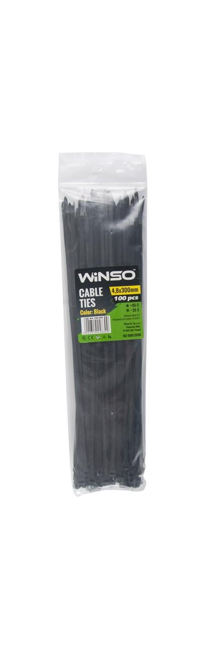 248300 Winso Хомут пластиковый WINSO 4,8x300мм, черный (100шт/уп.)