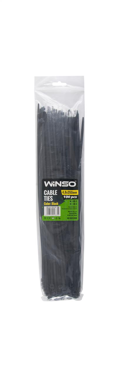 248350 Winso Хомут пластиковый WINSO 4,8x350мм, черный (100шт/уп.)