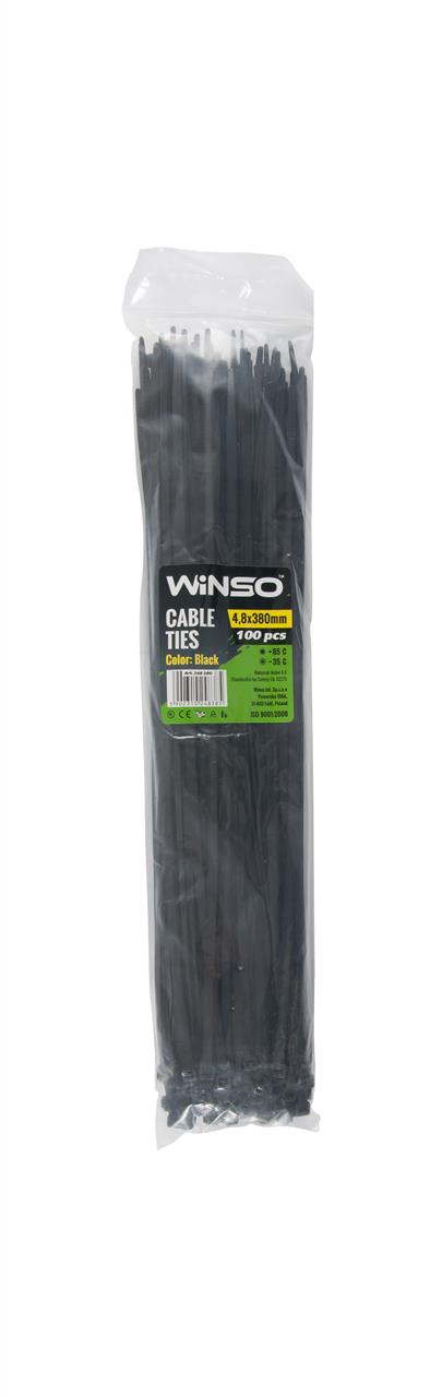 248380 Winso Хомут пластиковый WINSO 4,8x380мм, черный (100шт/уп.)