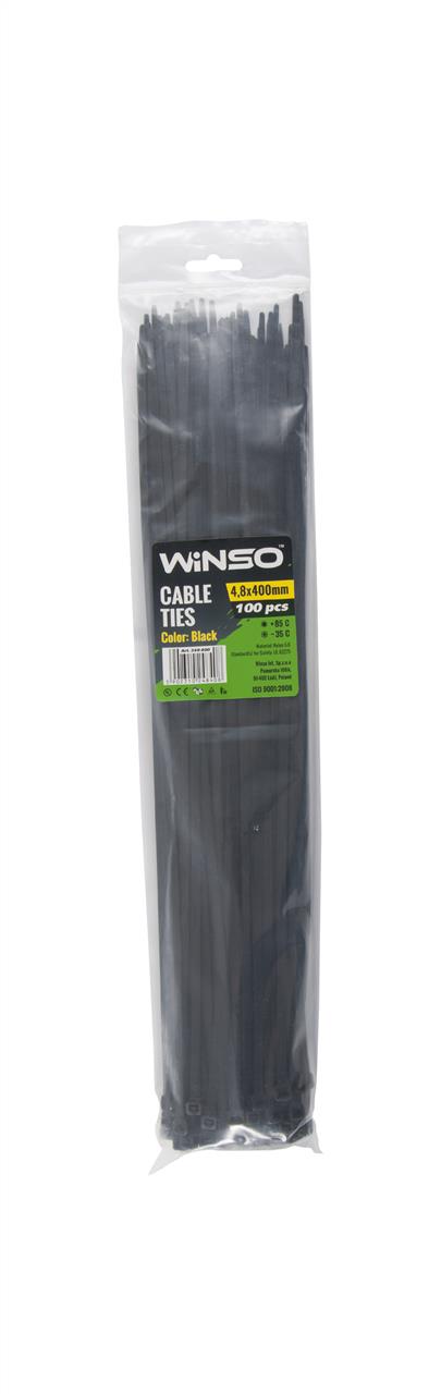 248400 Winso Хомут пластиковый WINSO 4,8x400мм, черный (100шт/уп.)