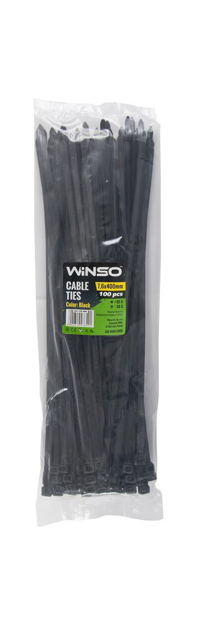 276400 Winso Хомут пластиковий WINSO 7,6x400мм, чорний (100шт/уп.)