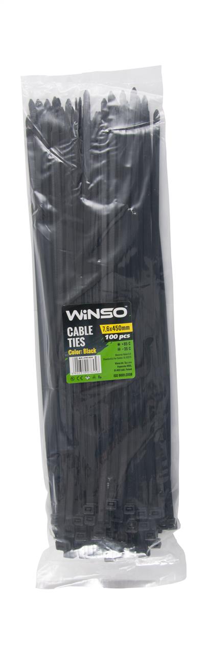 276450 Winso Хомут пластиковый WINSO 7,6x450мм, черный (100шт/уп.)