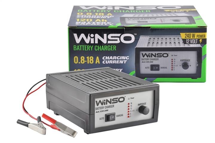 Winso 139200 Зарядний пристрій АКБ WINSO 12В 18А, ємність 120А/год 139200: Купити в Україні - Добра ціна на EXIST.UA!