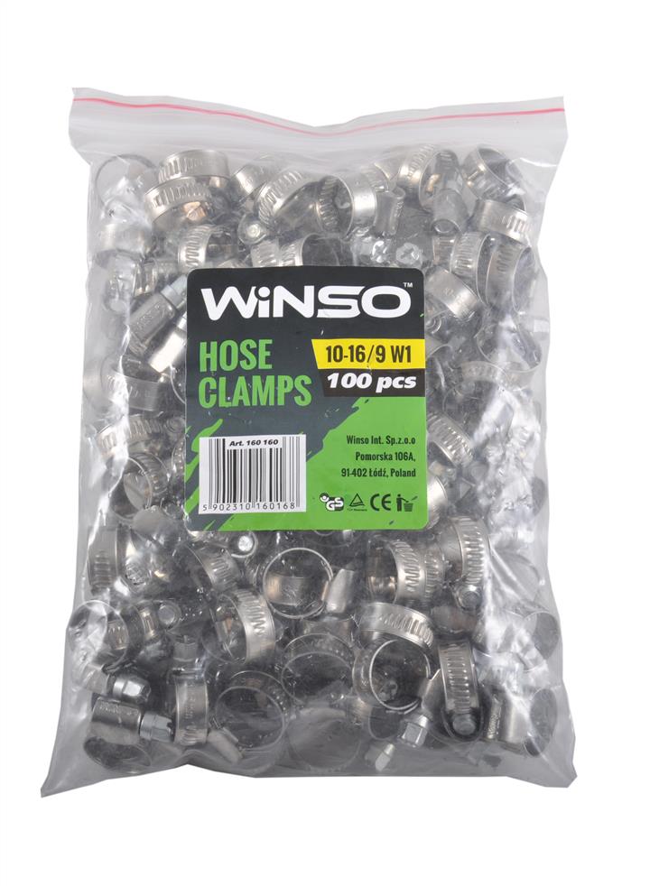 Winso 160160 Хомут черв'ячний WINSO 10-16мм, металевий нержавіюча сталь 160160: Купити в Україні - Добра ціна на EXIST.UA!