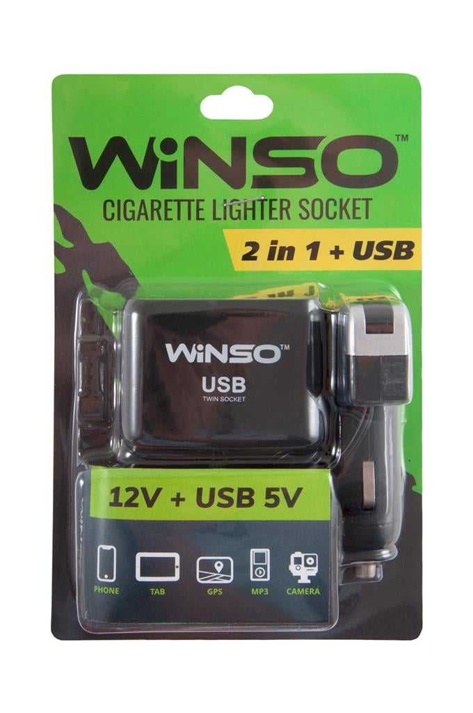 Winso 200120 Розгалужувач гнізда прикурювача із запобіжником,2 в 1+USB,12V+USB 5V (100шт/ящ.) 200120: Купити в Україні - Добра ціна на EXIST.UA!