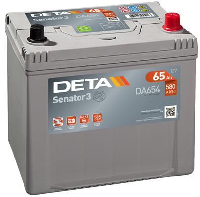 Deta DA654 Акумулятор Deta Senator 3 12В 65Ач 580А(EN) R+ DA654: Купити в Україні - Добра ціна на EXIST.UA!