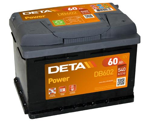 Deta DB602 Акумулятор Deta Power 12В 60Ач 540А(EN) R+ DB602: Приваблива ціна - Купити в Україні на EXIST.UA!