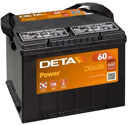 Deta DB608 Акумулятор Deta Power 12В 60Ач 640А(EN) L+ DB608: Приваблива ціна - Купити в Україні на EXIST.UA!