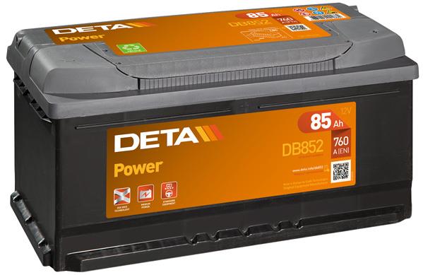 Deta DB852 Акумулятор Deta Power 12В 85Ач 760А(EN) R+ DB852: Приваблива ціна - Купити в Україні на EXIST.UA!