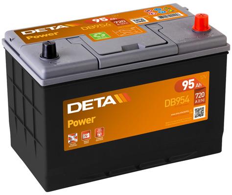 Deta DB954 Акумулятор Deta Power 12В 95Ач 720А(EN) R+ DB954: Приваблива ціна - Купити в Україні на EXIST.UA!