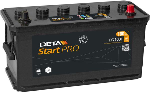 Deta DG1008 Акумулятор Deta Heavy Professional 12В 100Ач 680А(EN) R+ DG1008: Купити в Україні - Добра ціна на EXIST.UA!