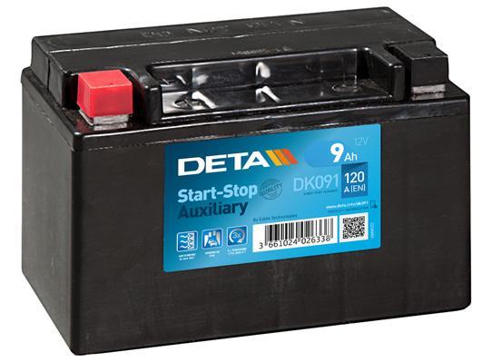 Deta DK091 Акумулятор Deta Start-Stop AGM 12В 9Ач 120А(EN) R+ DK091: Приваблива ціна - Купити в Україні на EXIST.UA!