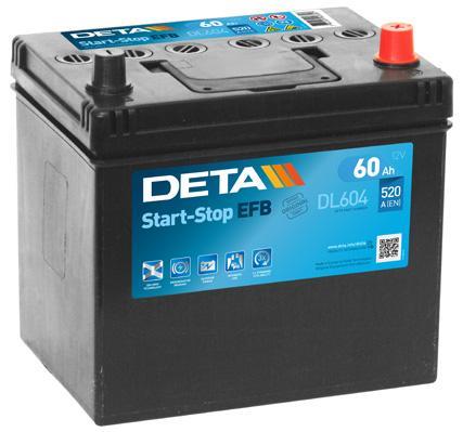 Deta DL604 Акумулятор Deta Start-Stop EFB 12В 60Ач 520А(EN) R+ DL604: Купити в Україні - Добра ціна на EXIST.UA!