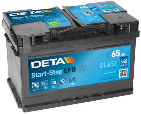 Deta DL652 Акумулятор Deta Start-Stop EFB 12В 75Ач 730А(EN) R+ DL652: Приваблива ціна - Купити в Україні на EXIST.UA!