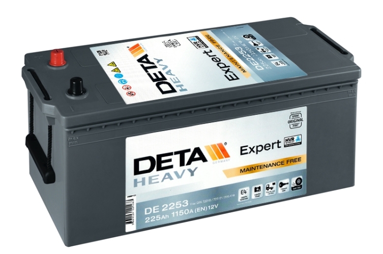 Deta DE2253 Акумулятор Deta Heavy Expert 12В 225Ач 1150А(EN) L+ DE2253: Купити в Україні - Добра ціна на EXIST.UA!