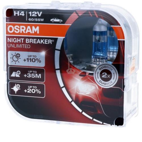 Osram 64193 NBU DUOBOX Лампа галогенна Osram Night Breaker Unlimited +110% 12В H4 60/55Вт +110% 64193NBUDUOBOX: Купити в Україні - Добра ціна на EXIST.UA!