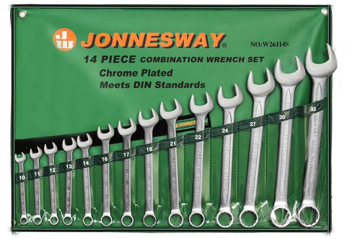 Jonnesway W26114S Набір комбінованих ключів 10-32 мм, 14 предметів W26114S: Купити в Україні - Добра ціна на EXIST.UA!