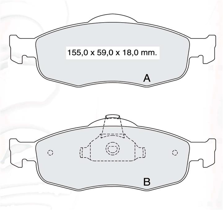 Тормозные колодки дисковые, комплект DAfmi D916E
