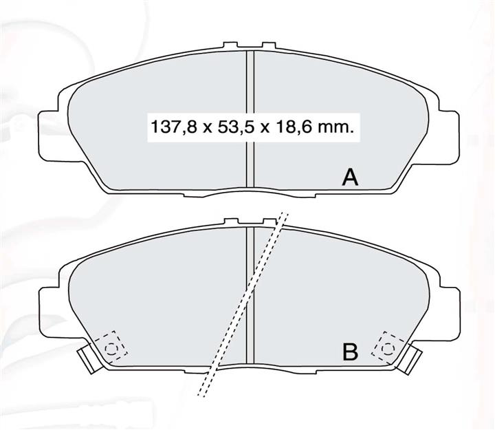 Тормозные колодки дисковые, комплект DAfmi D890EI