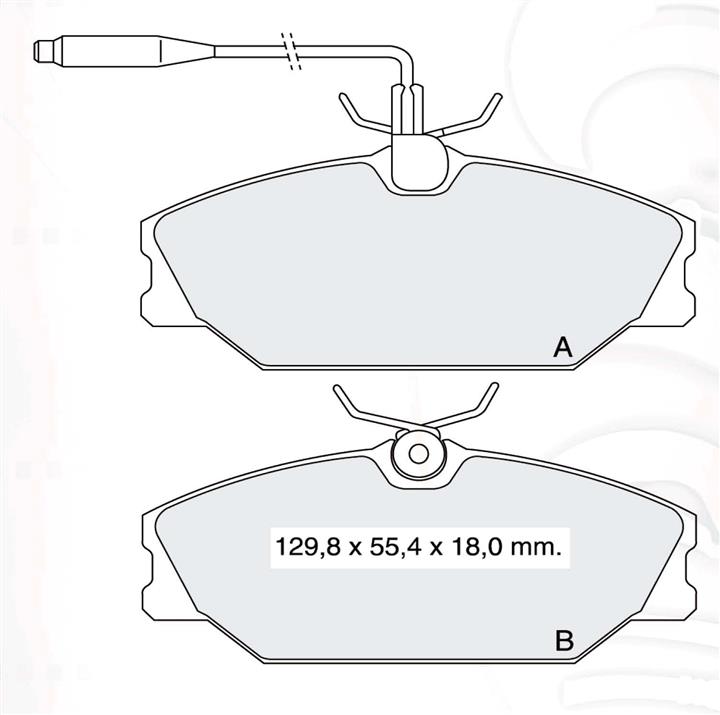 Тормозные колодки дисковые, комплект DAfmi D926E