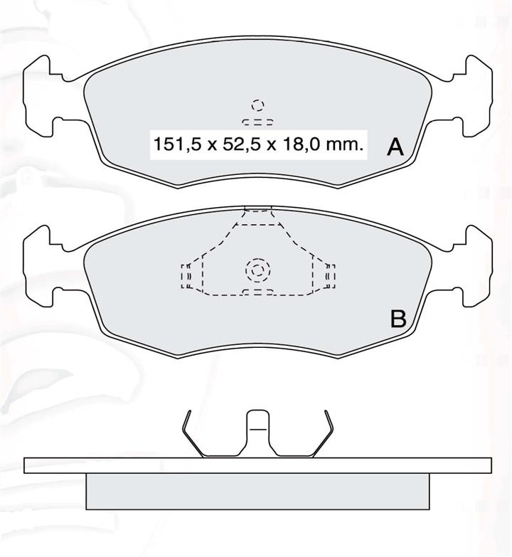 Тормозные колодки дисковые, комплект DAfmi D789E