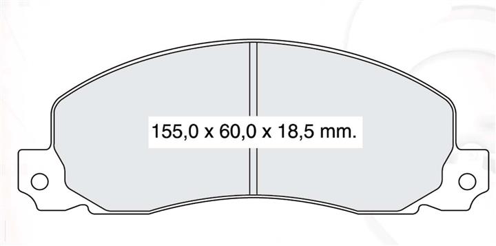 Тормозные колодки дисковые, комплект DAfmi D996E