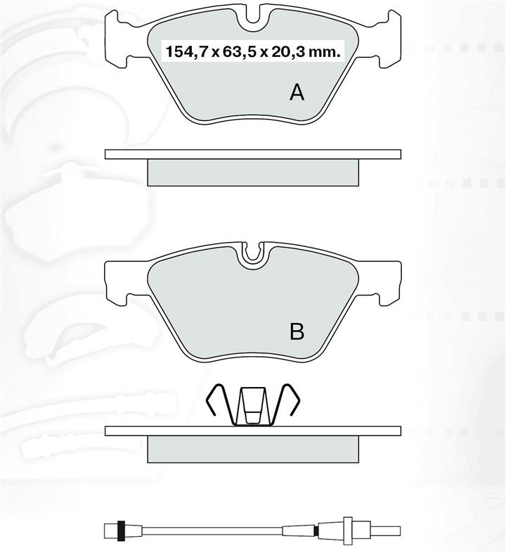 Тормозные колодки дисковые, комплект DAfmi D255E