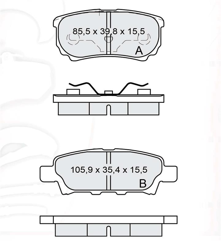 Тормозные колодки дисковые, комплект DAfmi D344E
