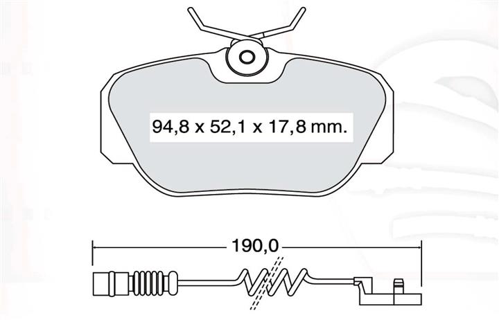 Тормозные колодки дисковые, комплект DAfmi D501EI
