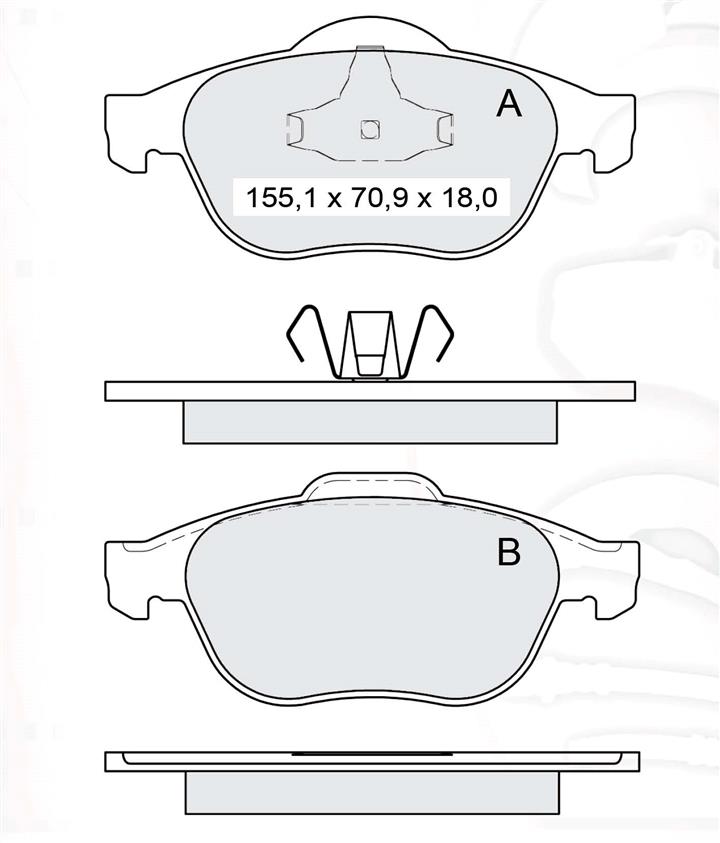 Тормозные колодки дисковые, комплект DAfmi D231E