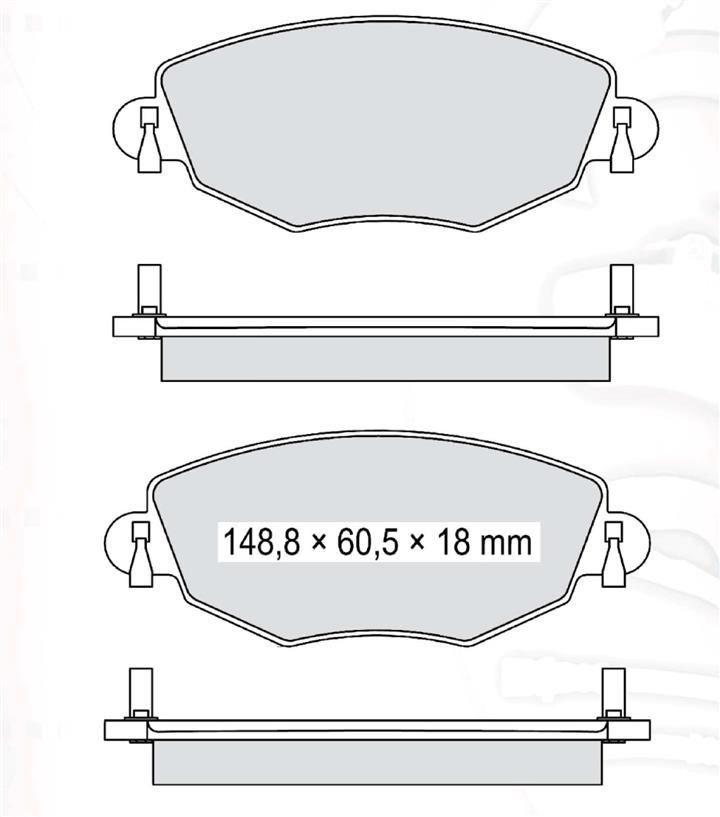 Тормозные колодки дисковые, комплект DAfmi D205E