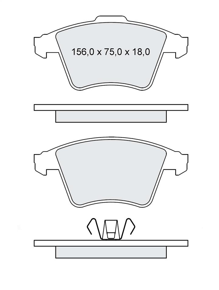 Тормозные колодки дисковые, комплект DAfmi D238EI