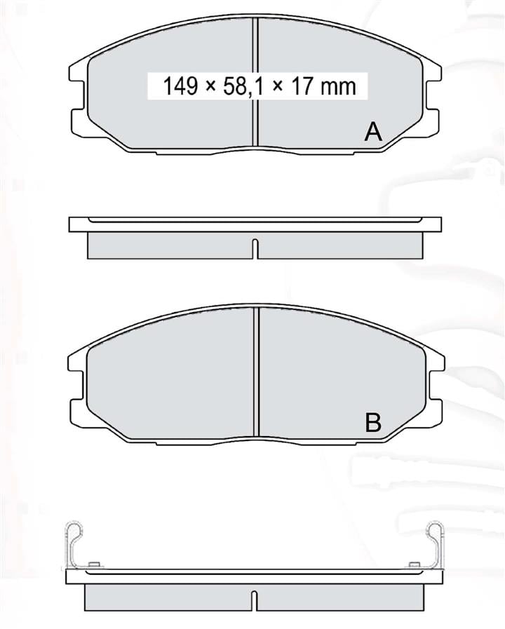 Тормозные колодки дисковые, комплект DAfmi D209E