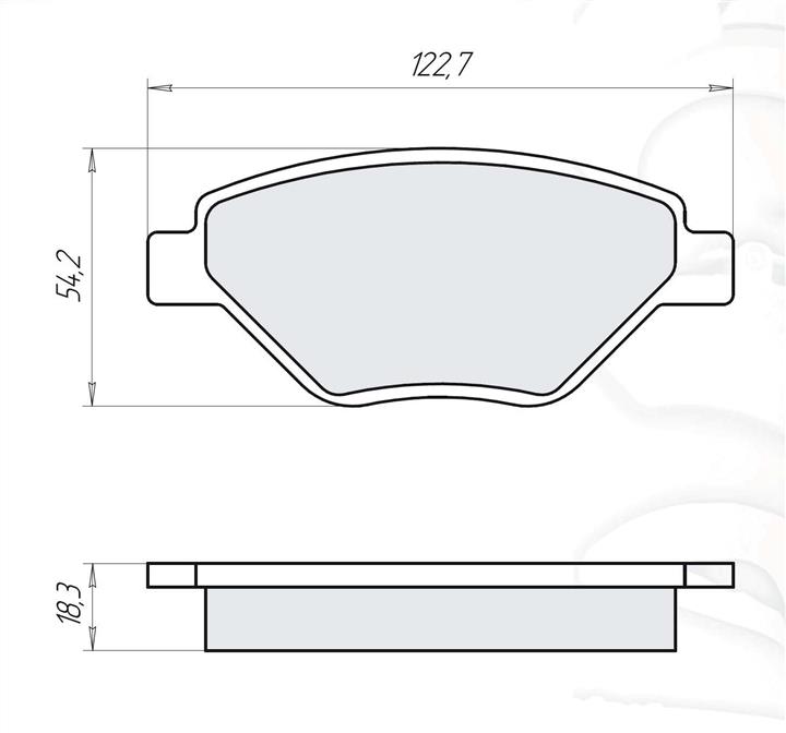 Тормозные колодки дисковые, комплект DAfmi D516E