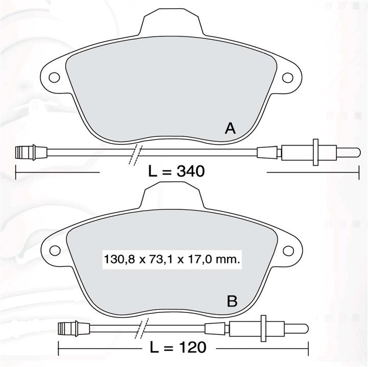 Тормозные колодки дисковые, комплект DAfmi D572E