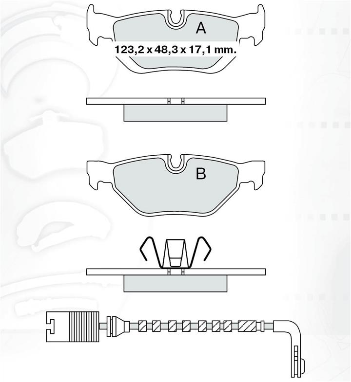 Гальмівні колодки, комплект DAfmi D257E