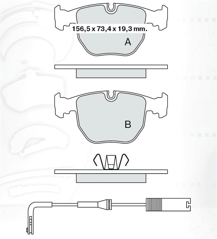 Гальмівні колодки, комплект DAfmi D266E