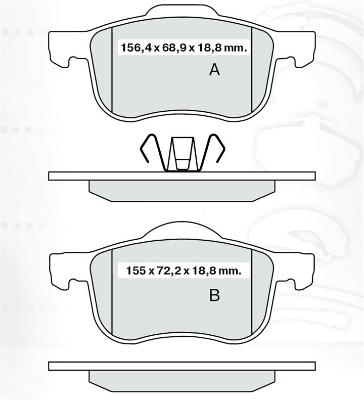 Тормозные колодки дисковые, комплект DAfmi D267E