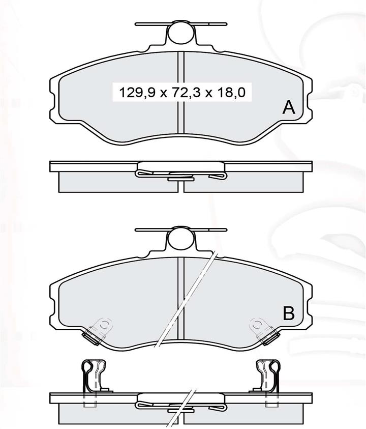 Тормозные колодки дисковые, комплект DAfmi D343E
