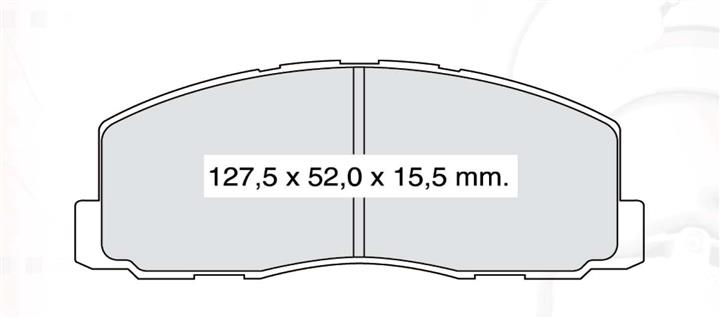 Тормозные колодки дисковые, комплект DAfmi D396E