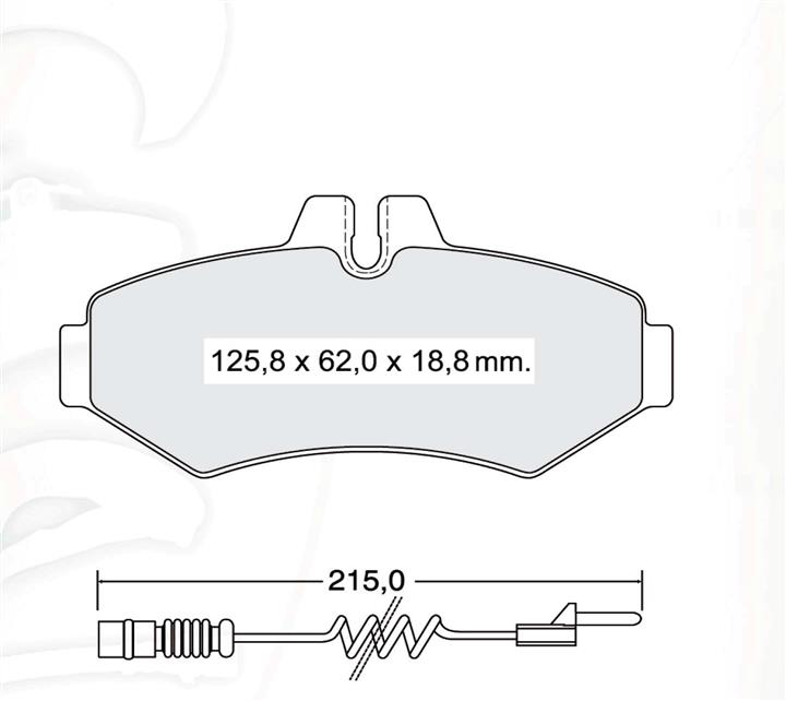 Гальмівні колодки задні, комплект DAfmi D167SM