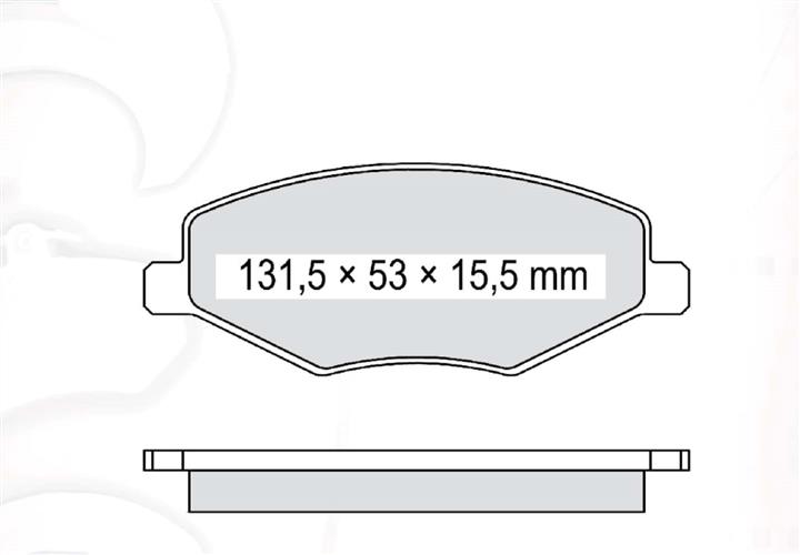 Тормозные колодки дисковые передние, комплект DAfmi D216SM