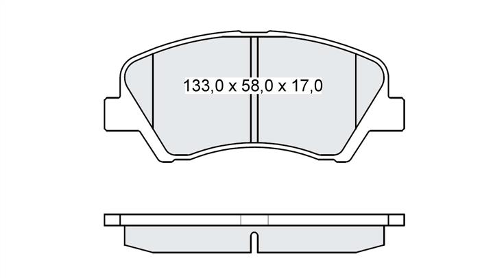 Тормозные колодки дисковые передние, комплект DAfmi D273SM