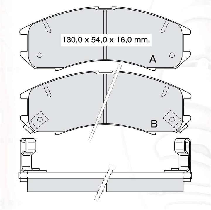 Тормозные колодки дисковые, комплект DAfmi D450E