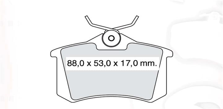 Гальмівні колодки задні, комплект DAfmi D481E
