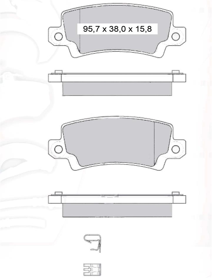 Тормозные колодки дисковые, комплект DAfmi D489E