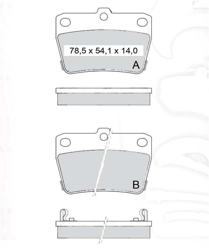 Тормозные колодки дисковые, комплект DAfmi D495E