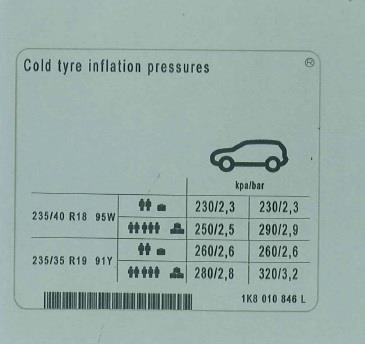 1K8010846L VAG Наклейка інформаційна