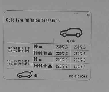1S0010000K VAG Наклейка информационная